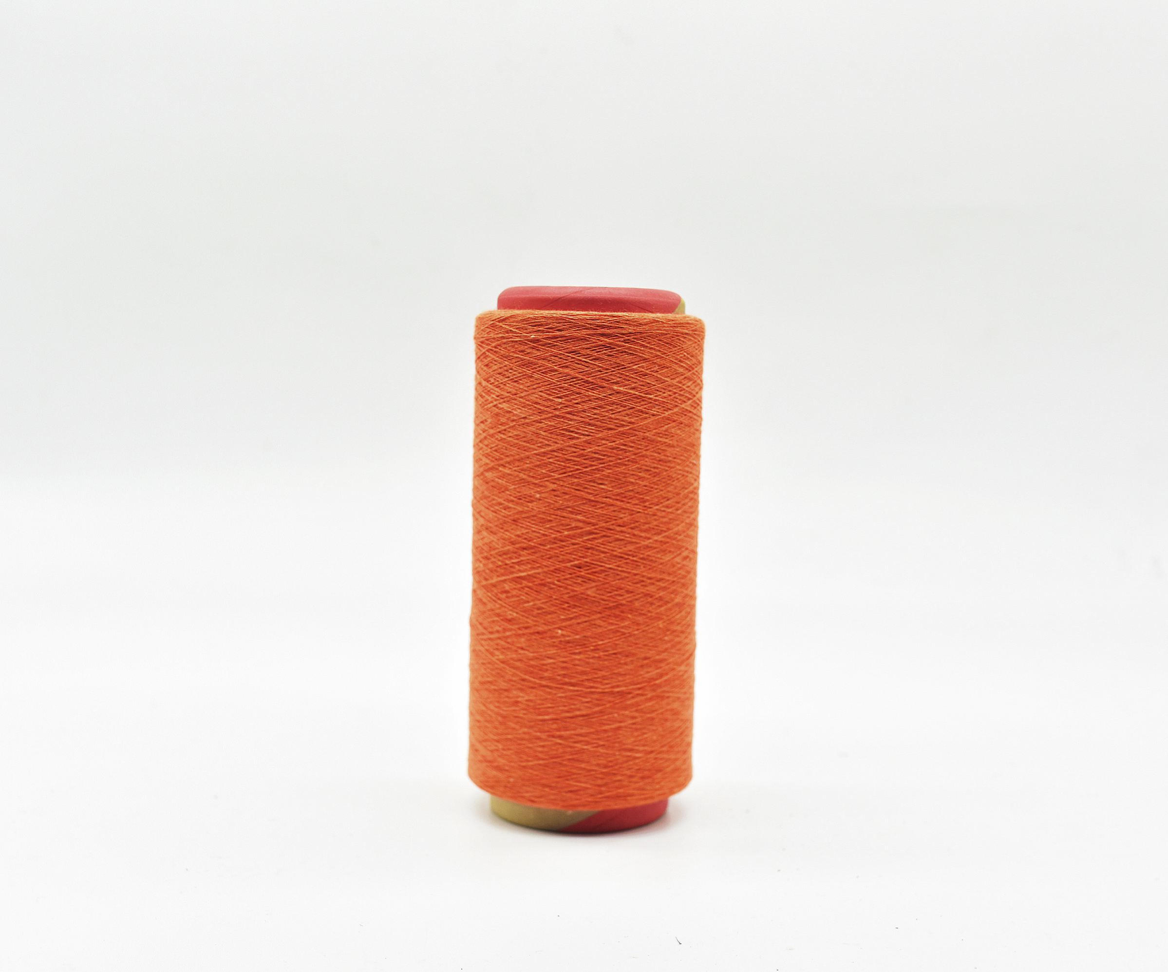 NE 16s orange recycled cotton polyester yarn for knitting socks 